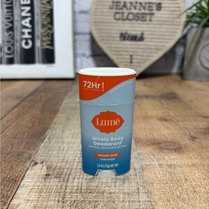 Lume Whole Body Deodorant Smooth Solid Stick Aluminum Free Unscented 2.6oz